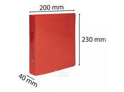 Папка на 2 кольца А5, 40 мм "Crystal" пласт., ассорти Exacompta 998X