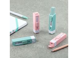 Ластик "STICK +" с точилкой, розовый, блистер Milan BYM10141IBGP