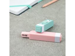 Ластик "STICK +" с точилкой, розовый, блистер Milan BYM10141IBGP