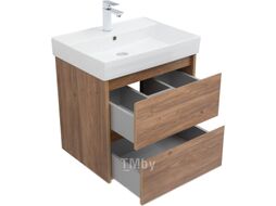 Тумба с умывальником Aquanet Nova Lite 60 / 305235 (дуб шоколадный)