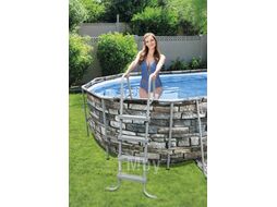 Каркасный бассейн Bestway Power Steel Swim Vista 56719 (610x366x122, с фильтр-насосом и лестницей)