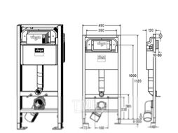 Унитаз подвесной с инсталляцией Creavit Tetra TP326-11CB00E-0000 + KC2103.01.0000E + 792824