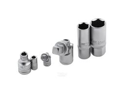 Набор инструмента, 1/4", 1/2", Cr-V, S2, усиленный кейс, 119 предм. STELS 14112