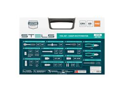 Набор инструментов, 1/2", 1/4", CrV, пластиковый кейс 69 предм. STELS 14108