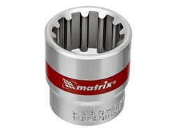 Набор универсальных торцевых головок 3/8", Spline, CrV, 10шт., 8-19мм Matrix 13593
