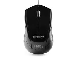 Мышь Гарнизон GM-200, USB, чип- Х, черный, 1000 DPI, 2кн.+колесо-кнопка, кабель 1,25м
