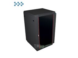 Шкаф телекоммуникационный напольный 18U (600x800) дверь стекло, цвет чёрный ЦМО ШТК-М-18.6.8-1ААА-9005