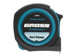 Рулетка Komfortabel, 5 м х 25 мм, обрезиненный корпус Gross 32562
