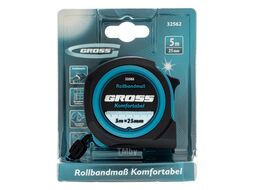 Рулетка Komfortabel, 5 м х 25 мм, обрезиненный корпус Gross 32562