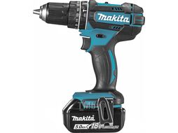 Аккум. ударная дрель-шуруповерт MAKITA DHP482RTJ в кейсе (18.0 В, 2 акк., 5.0 А/ч Li-Ion, 2 скор., 62 Нм, шурупы до 13 мм, сверление в металле до 8 мм) DHP482RTJ