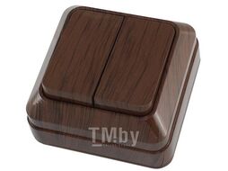 Выключатель 2-кл. открытой установки IP20 10А, бук "Ладога" TDM SQ1801-0028