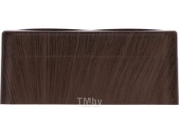 Розетка двойная 2П+3 открытой установки IP20 16А, венге "Дача" Народная TDM SQ1824-0030