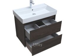 Тумба с умывальником Aquanet Nova Lite 75 / 305240 (дуб черный)