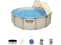 Каркасный бассейн Bestway Steel Pro Max 5614V (396x107, с фильтр-насосом, лестницей и навесом)