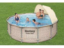 Каркасный бассейн Bestway Steel Pro Max 5614V (396x107, с фильтр-насосом, лестницей и навесом)
