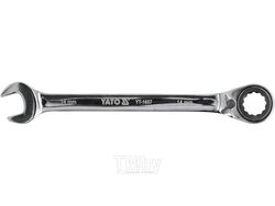 Ключ рожково-накидной с трещоткой с переключением 14мм CrV Yato YT-1657