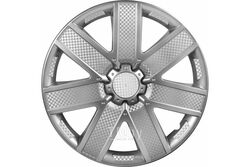 Колпак колесный 2 шт, 13 дюймов, Гелакси, серебристый, карбон, для защиты колесных штампованных дисков AIRLINE AWCC-13-14
