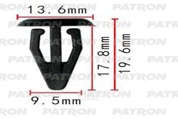 Клипса пластмассовая VW Применяемость: Держатель PATRON P37-2096