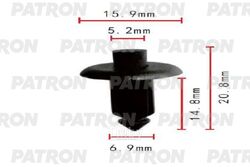 Клипса пластмассовая GM применяемость: защита, крылья PATRON P37-1790