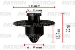 Клипса пластмассовая Hyundai применяемость: фиксатор решетки воздухозаборника PATRON P37-1862