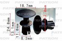Клипса пластмассовая Land Rover применяемость: молдинги, стёкла PATRON P37-1213