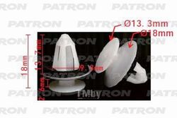Клипса пластмассовая MERCEDES применяемость: обшивка салона PATRON P37-1188