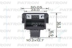 Клипса пластмассовая Nissan применяемость: крепление бампера PATRON P37-1085