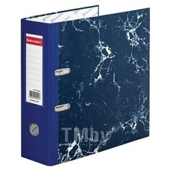 Файл-регистратор А4/90мм с бумажным покрытием "под мрамор", с арочным механизмом, синий Brauberg 271834