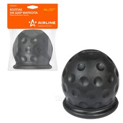 Колпак на шар фаркопа 50мм резиновый чёрный AIRLINE AEBA006
