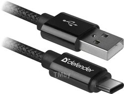 Кабель USB2.0 TO TYPE-C 1M BLACK USB09-03T Defender 87814
