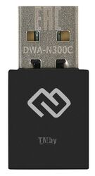 Сетевой адаптер WiFi Digma DWA-N300C N300 USB 2.0 (ант.внутр.) 1 ант.