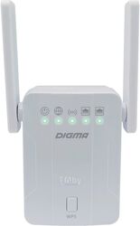 Повторитель беспроводного сигнала Digma D-WR300 N300 10/100BASE-TX белый