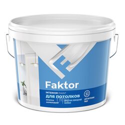 Краска FAKTOR для потолков белая 6 кг