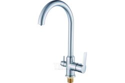 Смеситель для кухни с высоким изливом и с выходом для питьевой воды Diadonna D81-446107L