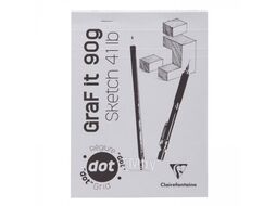Скетчбук "Graf It" А4, 90 г/м2, 80л, точки, скоба Clairefontaine 96653C