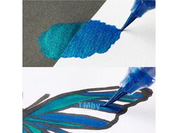 Маркер-кисть "Dual Metallic Brush" синий металлик Pentel XGFH-DCX