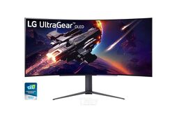 Монитор 45" 3440x1440, OLED 240 Гц, изогнутый, HDMI+DisplayPort, регулировка высоты LG 45GR95QE-B