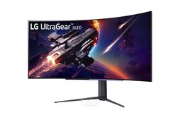 Монитор 45" 3440x1440, OLED 240 Гц, изогнутый, HDMI+DisplayPort, регулировка высоты LG 45GR95QE-B