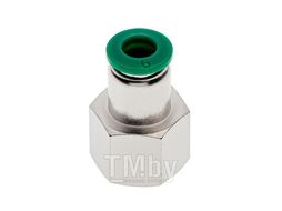 Цанговый разъем F1/4" 6 мм, с уплотнением, металлический корпус GARWIN PRO 808520-6-14-0