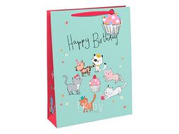 Пакет бумажный подарочный 26,5x14x33 см KITTEN PARTY GIRL Rhodia 28887-2C