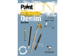 Блок-склейка "PaintOn" А5, 250г/м2, 15л, синяя бум. Clairefontaine 975700C