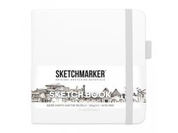 Скетчбук 12*12 см, 140 г/м2, 80 л., красный Sketchmarker 2314202SM