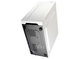 Корпус White MiniTower, 2*USB2, передняя панель с RGB подсветкой, боковое окно из акрилового стекла, mATX, белый Ginzzu D390