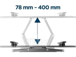 Настенное крепление LCD TV 37"-70" 35kg поворот 2x/наклон Gembird WM-70ST-01