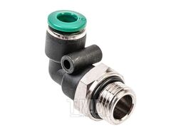 Уголок M1/4" цанга 6 мм, с уплотнением, пластм. корпус GARWIN PRO 808520-Г-6-14-1