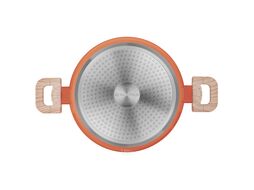 Кастрюля MAUNFELD MARTA MCS41FA06CL из кованого алюминия со стеклянной крышкой, 24 см, 4,1 л.