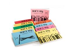 Скетчбук "Graf It" A6, 80л., скоба, бирюзовый Clairefontaine 96733C