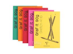 Скетчбук "Graf It" A6, 80л., скоба, бирюзовый Clairefontaine 96733C