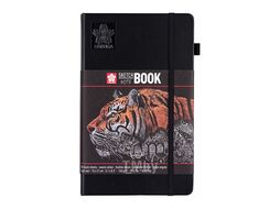 Скетчбук 13*21, 140г/м2, черная бумага, 80л. черный Sakura Pen 94141003