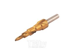 Сверло ступенчатое 4,0-12,0 мм, 5 ступеней, HSS, TiN, со спиральной канавкой GARWIN INDUSTRIAL 102570-4-12-5